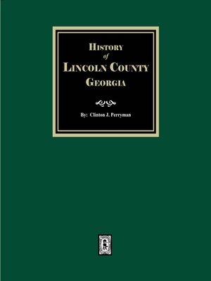 cover image of History of Lincoln County, Georgia